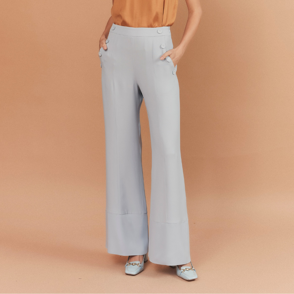 CALÇA RITA CREPE PATOU AZUL CLARO