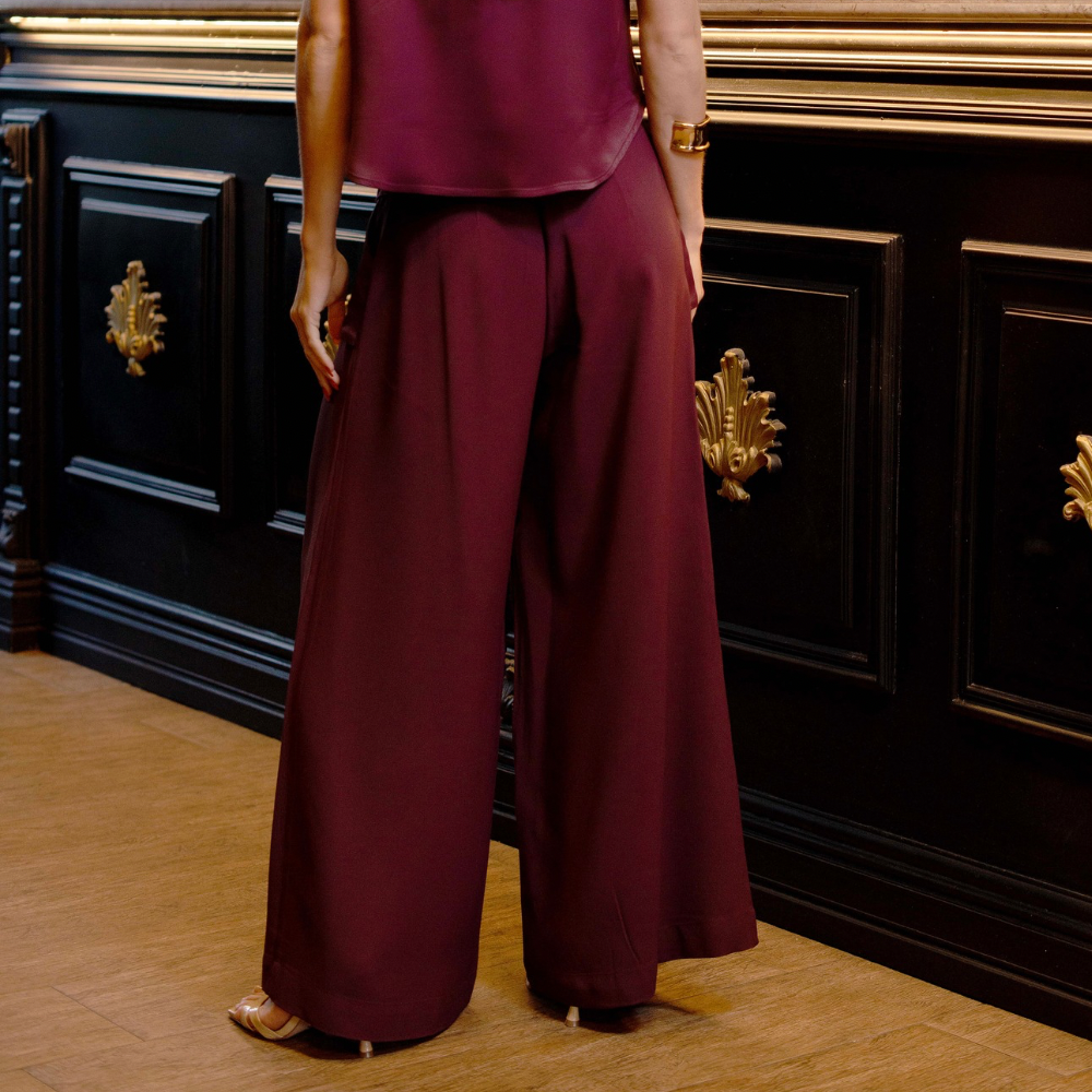CALÇA FLORA PANTALONA ROXO