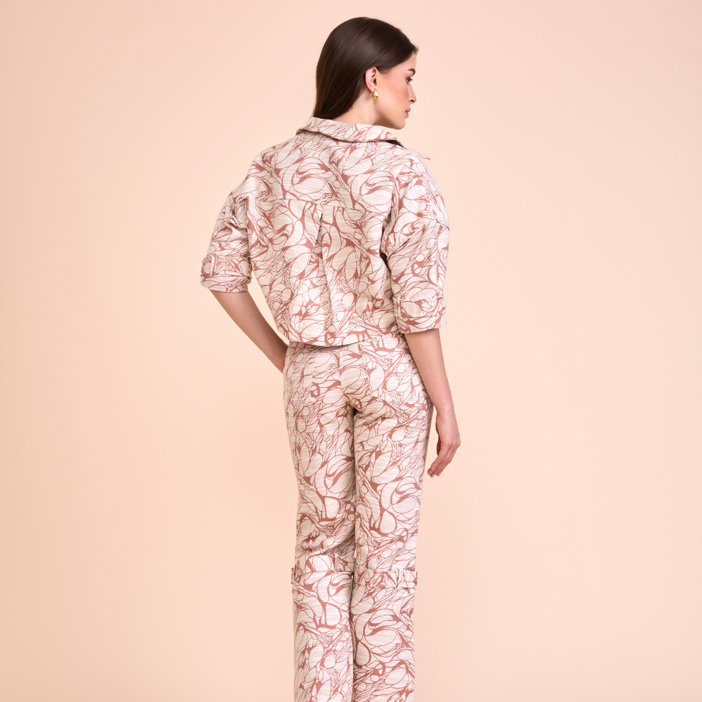 JAQUETA TANIA JACQUARD V26 LARANJA