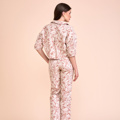 JAQUETA TANIA JACQUARD V26 LARANJA