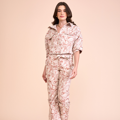 JAQUETA TANIA JACQUARD V26 LARANJA