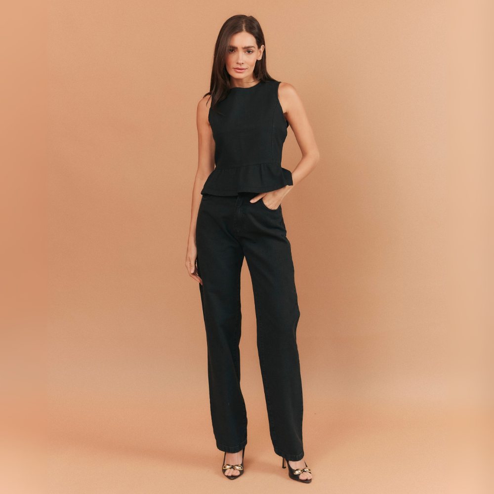 CALÇA JEANS MAITE BLACK JEANS