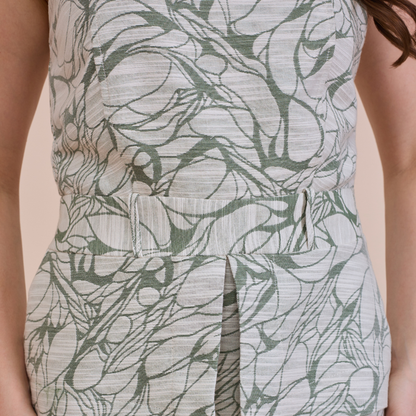 VESTIDO TANIA JACQUARD V26 VERDE