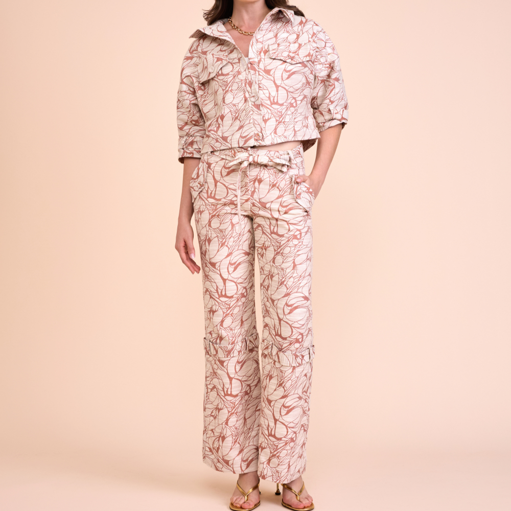 CALÇA TANIA JACQUARD V26 TIJOLO