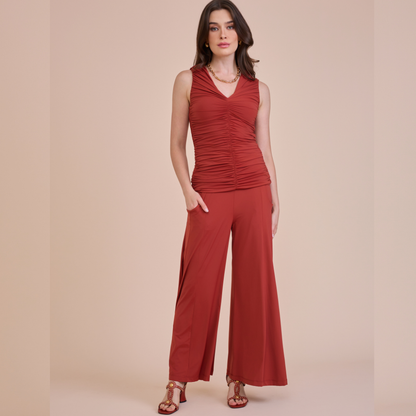 CALÇA PANTALONA ANGEL V26 VERMELHO ESCURO