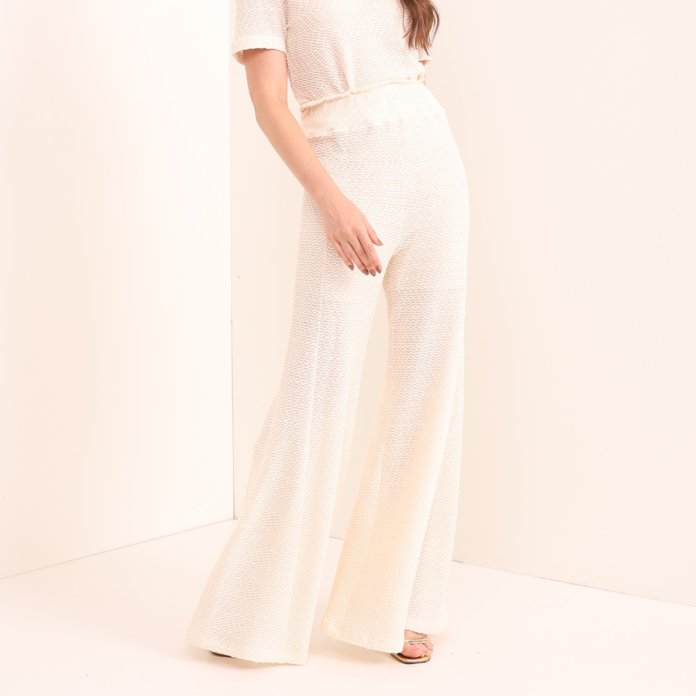 Calça Pantalona Aurora Off White Infinita