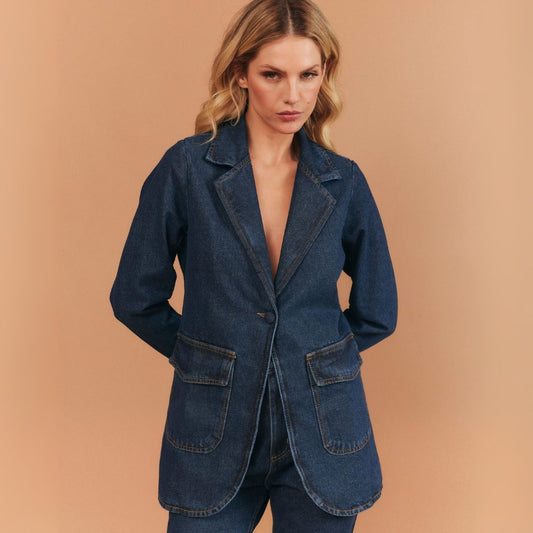 BLAZER JEANS BEATRICE AZUL