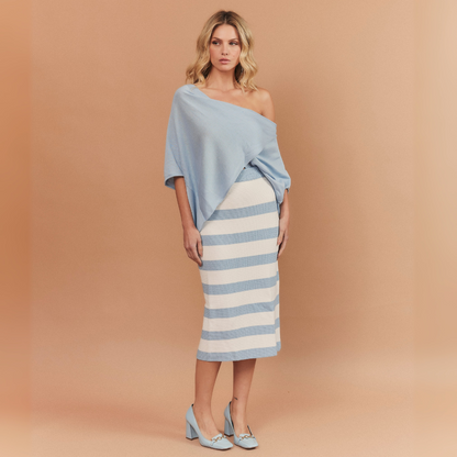 BLUSA CLARA TRICOT AZUL CLARO