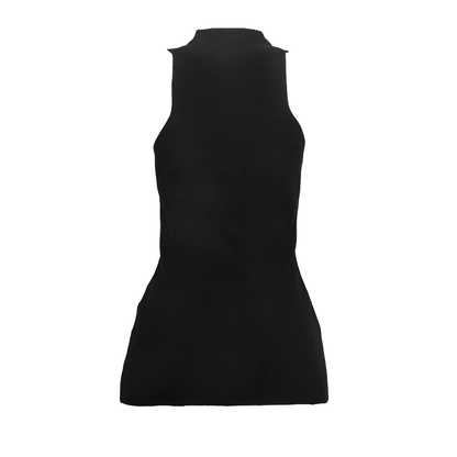 BLUSA SEM MANGA BOTÕES PRETO