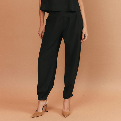 CALÇA JULIANA CREPE PATOU PRETO