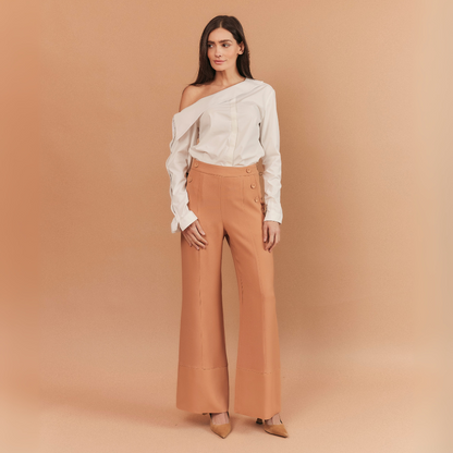 CALÇA RITA CREPE PATOU CARAMELO