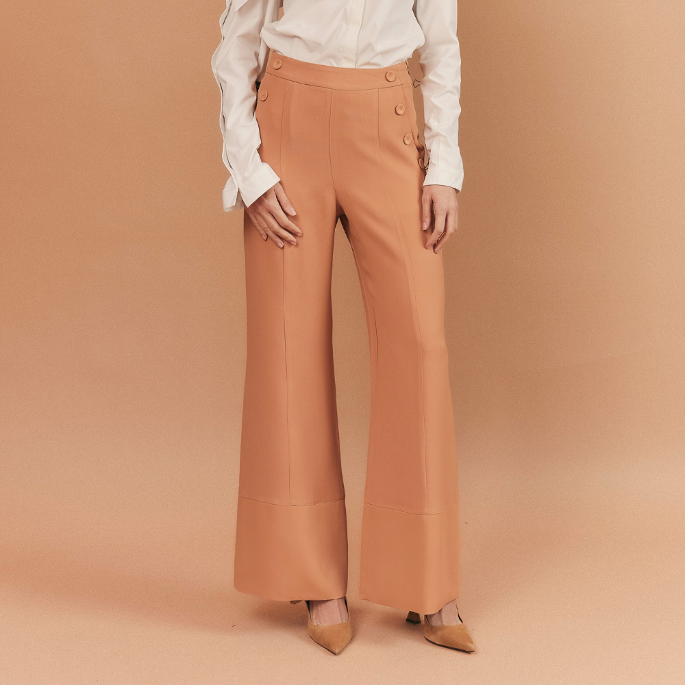 CALÇA RITA CREPE PATOU CARAMELO