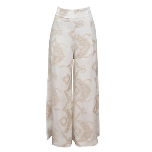 CALÇA SUÊNIA JACQUARD OFF WHITE