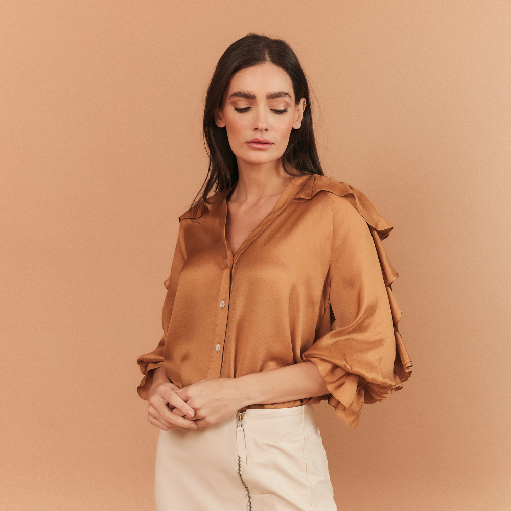 CAMISA CATARINE CARAMELO