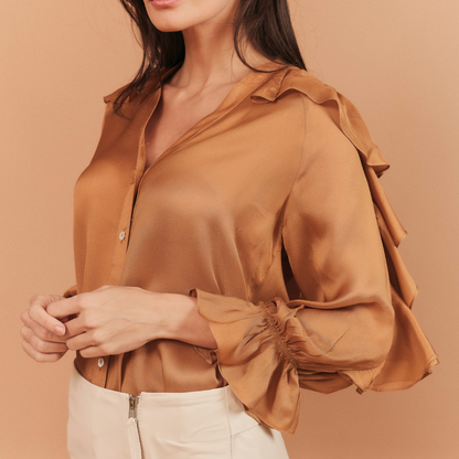 CAMISA CATARINE CARAMELO