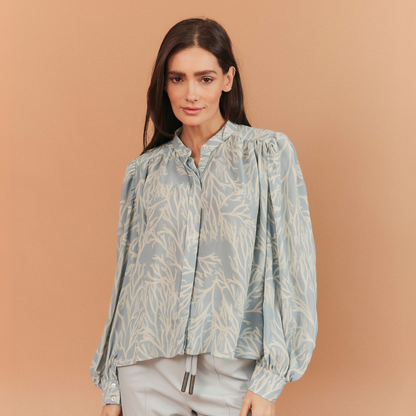 CAMISA FLORENCE ESTAMPADA AZUL
