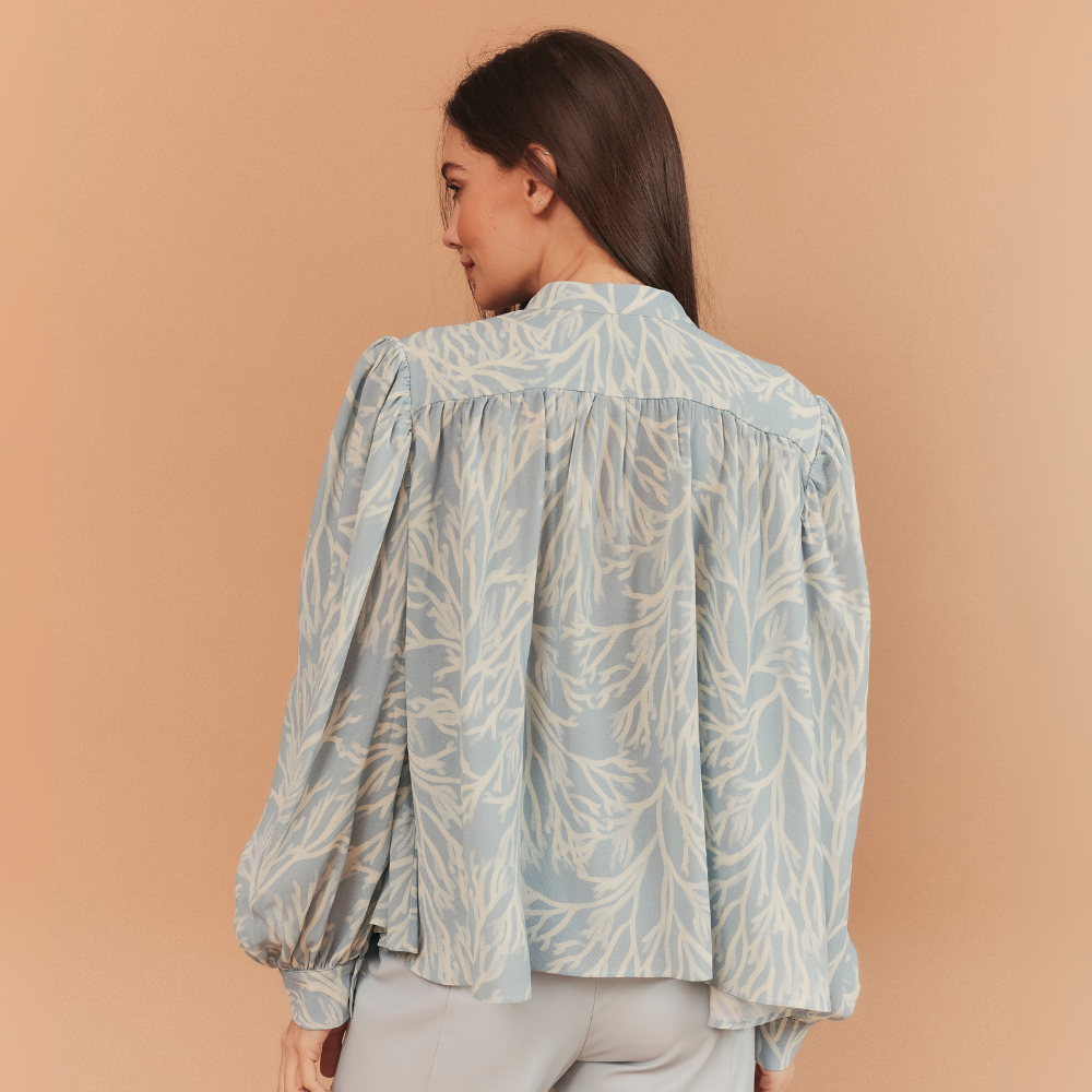 CAMISA FLORENCE ESTAMPADA AZUL