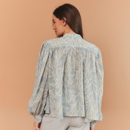 CAMISA FLORENCE ESTAMPADA AZUL