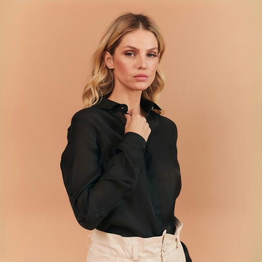 CAMISA MICHELE ORGANÇA PRETO