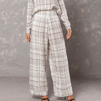 CALÇA GEORGIA XADREZ BRANCO