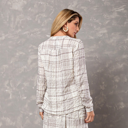 CAMISA FABIA XADREZ BRANCO