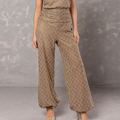 CALÇA CAROL RENDA BEGE