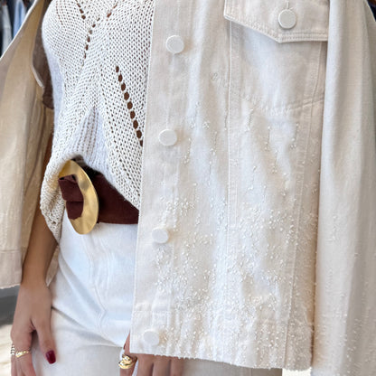 JAQUETA PUIDA DEGRADÊ OFF WHITE