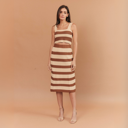 SAIA CLARA TRICOT CARAMELO