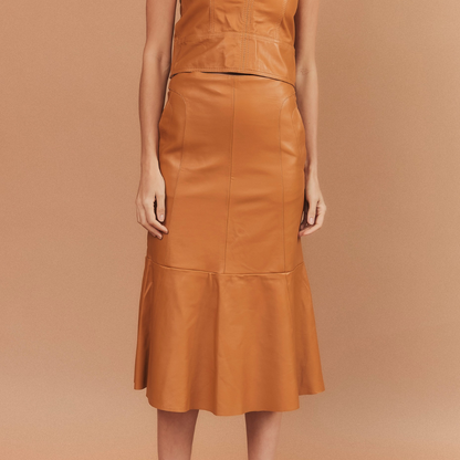 SAIA FERNANDA COURO MOSTARDA