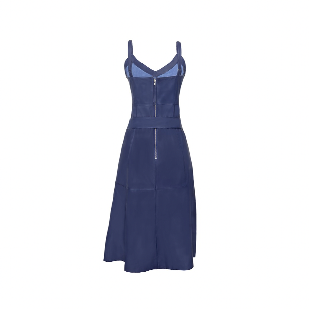 VESTIDO PIETRA COURO AZUL